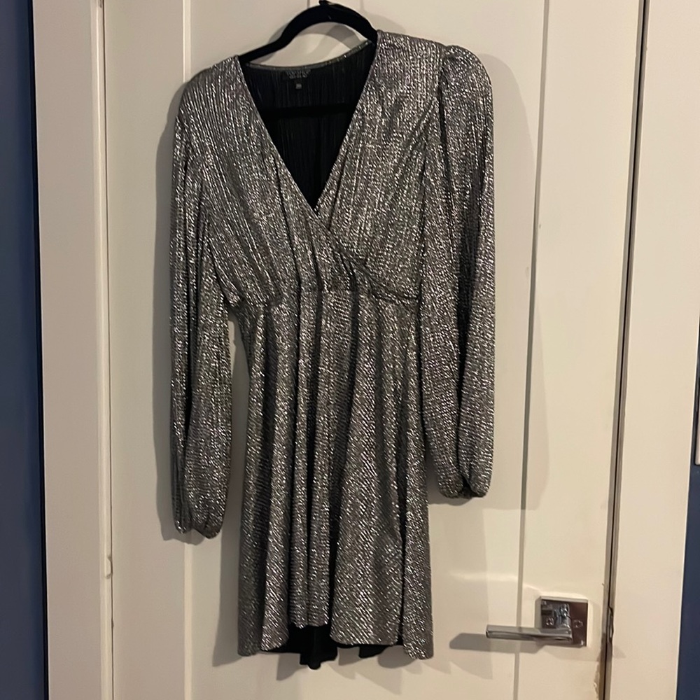 TOPSHOP silver dress
